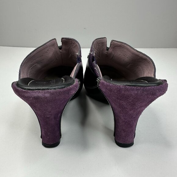 Cole Haan Women's Purple Jianna Buckle Suede Leather Clog Heels US 8 B - Picture 8 of 17